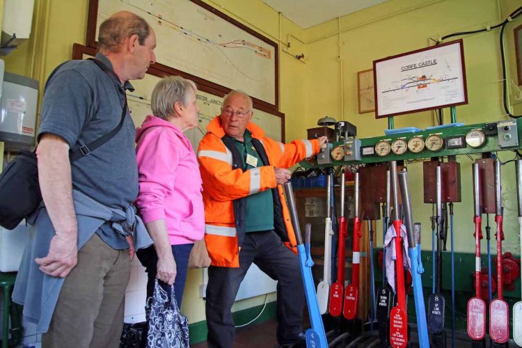 Corfe Castle signal box museum 