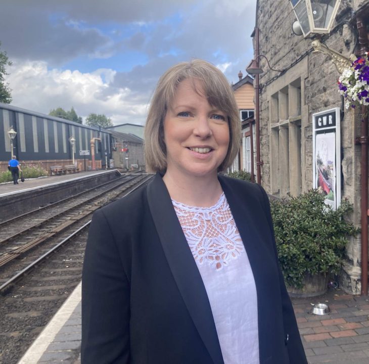 Helen Smith at Bridgnorth station