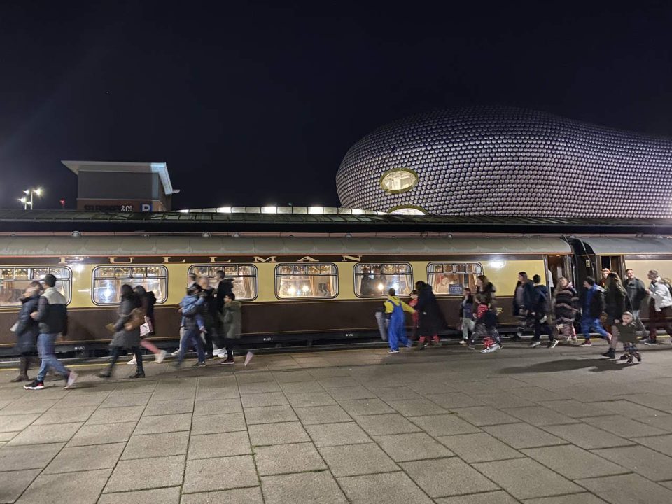 Passengers board The Polar Express