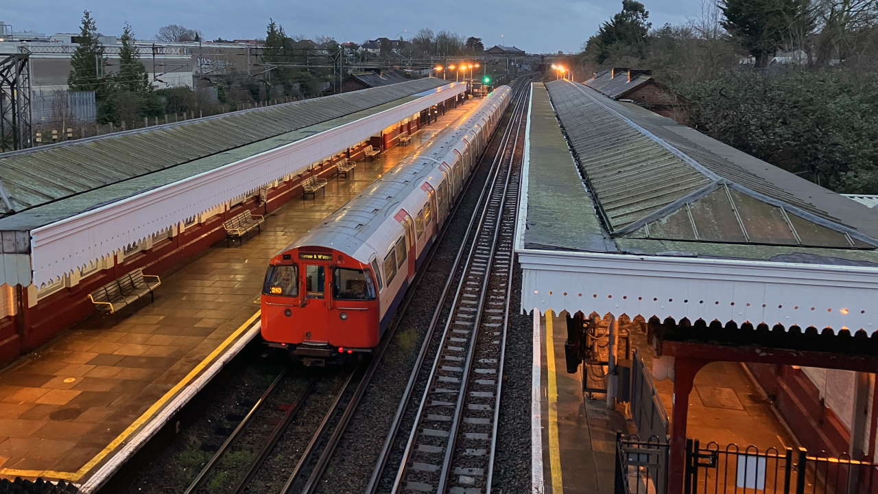 Kenton station platform canopies after December 2022 upgrade work