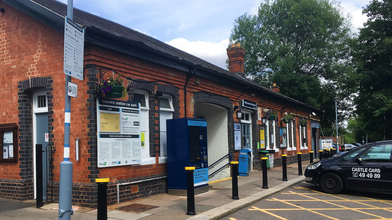 The front of Warwick station