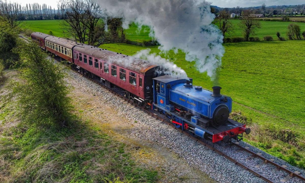 Steam locomotive on the Weston extension