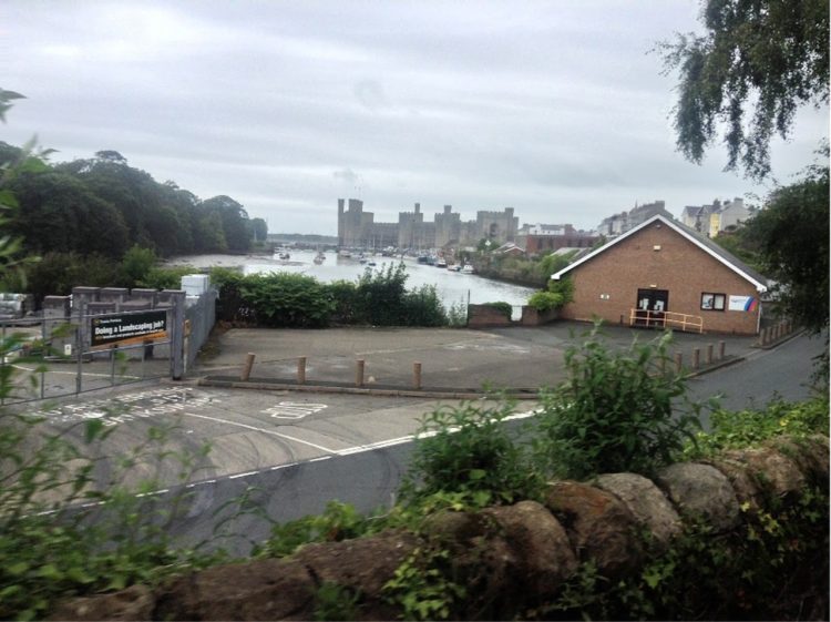 Caernarfon Castle at the end of Welsh Highland Railway