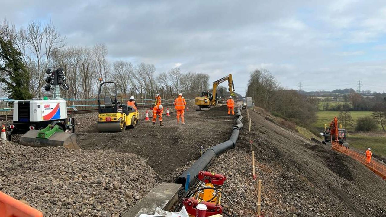 Work continues on the site at Hook