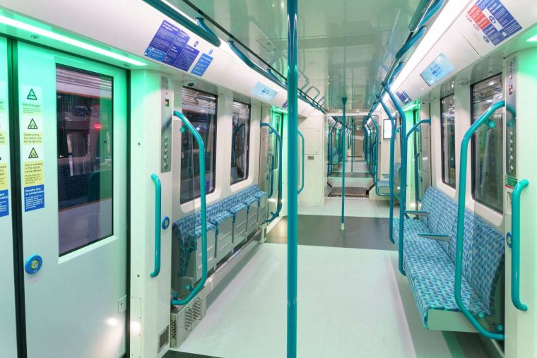 Mayor of London views first new Docklands Light Railway train