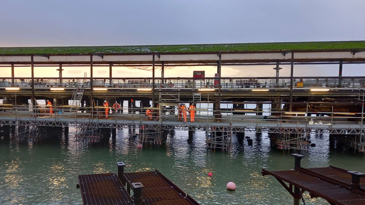 Working on Ryde Pier