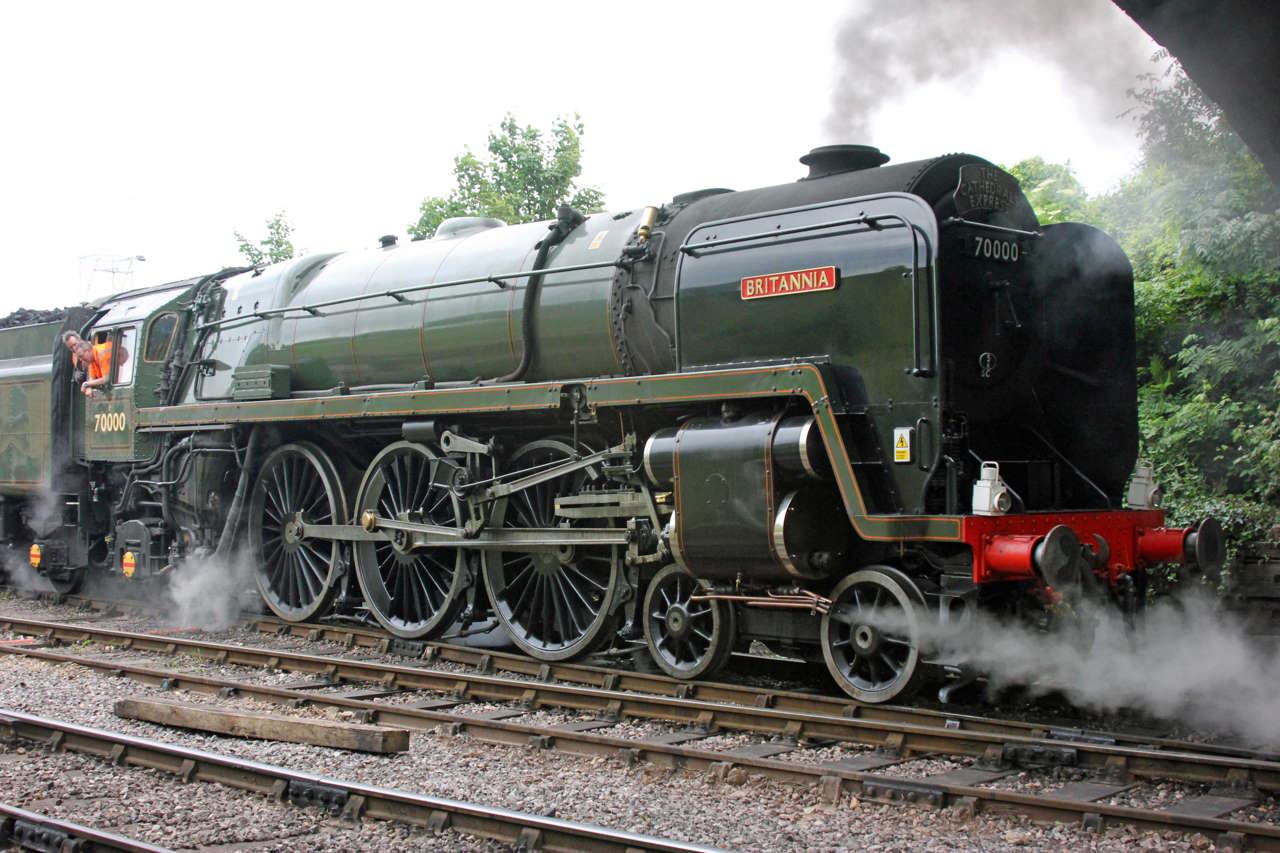 70000 Britannia Swanage station June 2012