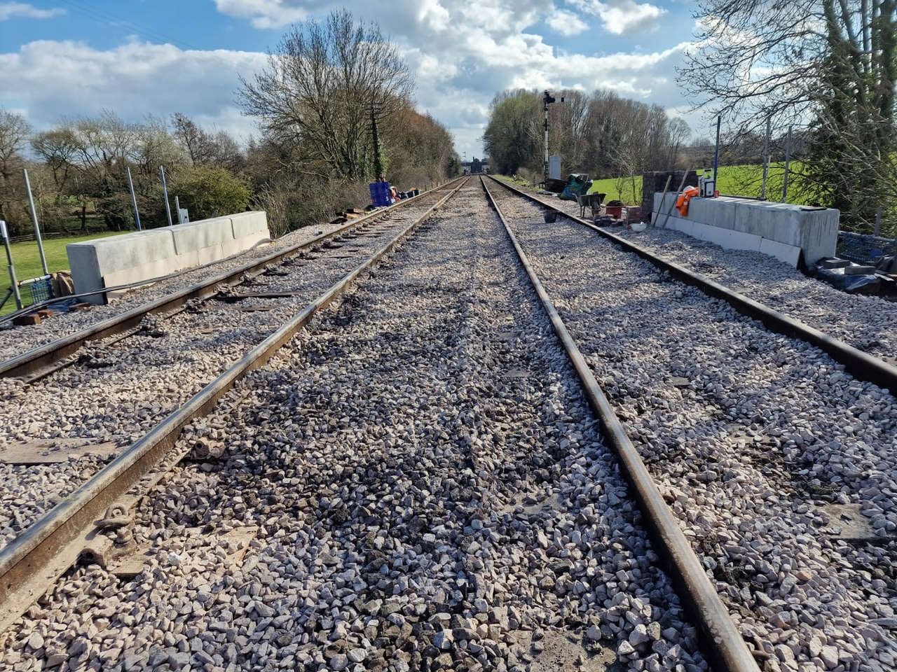 Great Central Railway after the replacement of two bridges.