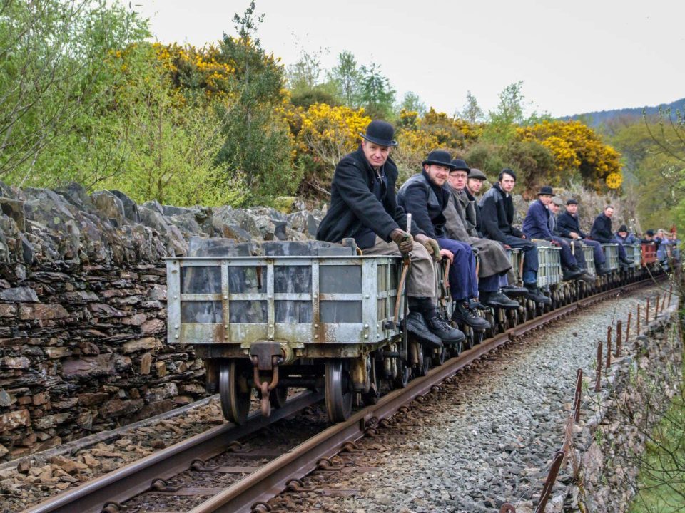 Gravity Slate Train on the Ffestiniog Railway