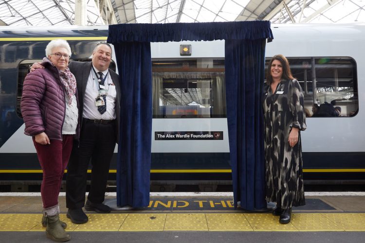 Class 44 car 23 being named the Alex Wardle Foundation on the 14th of March