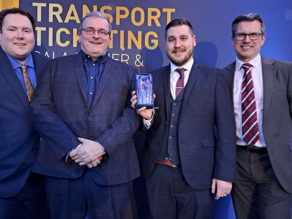 Northern Ticketing Award, Image shows left to right Adrian Higgs, Ian Borthwick, Nick Laycock & Jason Wade