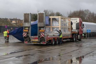 Stephenson’s iconic locomotive, Rocket, moves to new home in County Durham