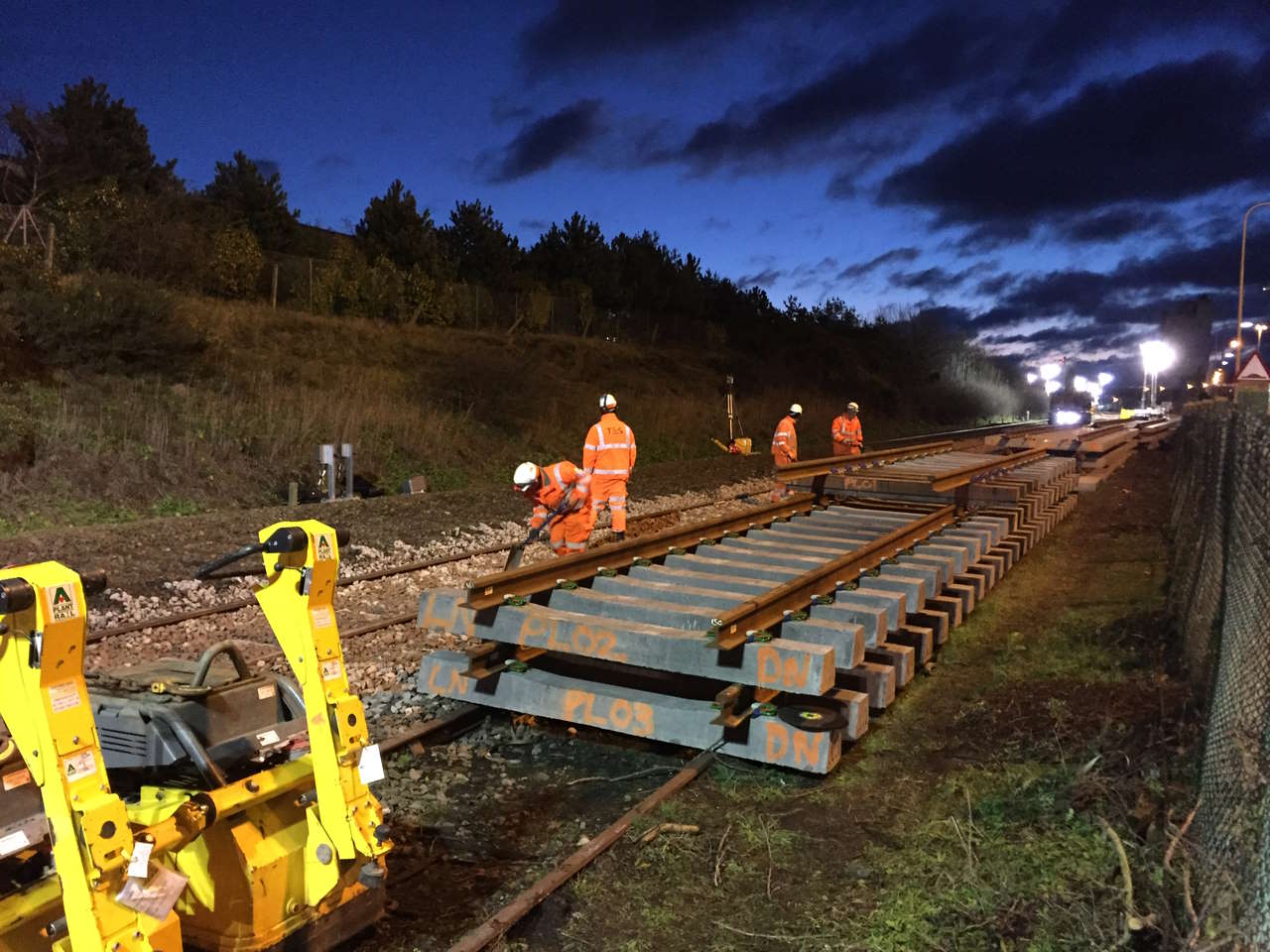 Track replacement taking place