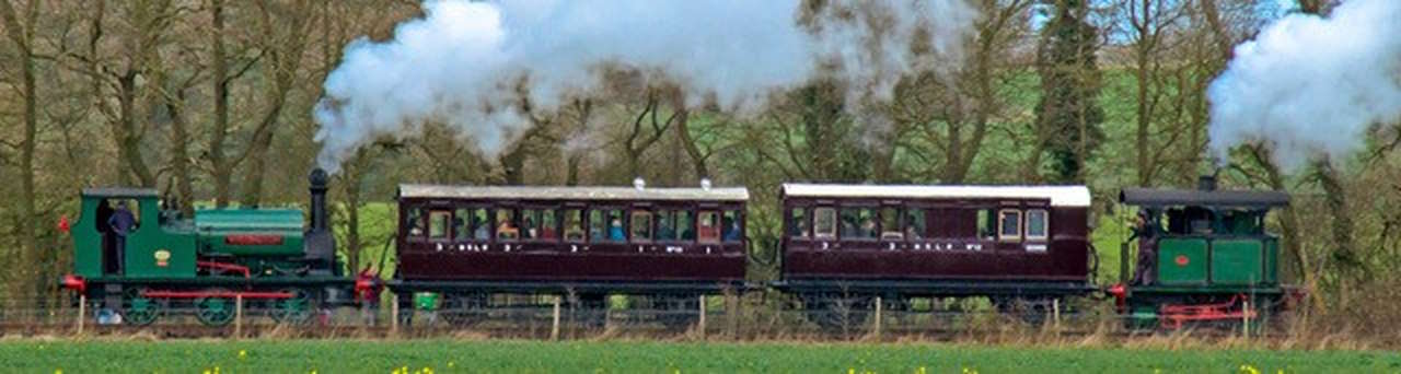 ‘Wissington’ and the tram topping and tailing a short train.