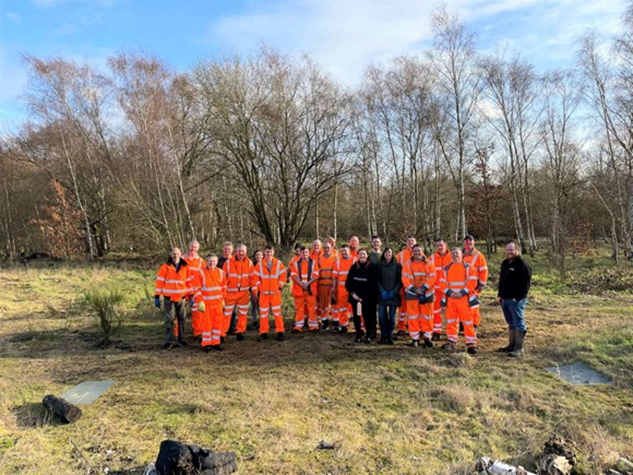 SWR and Tilhill at Biodiversity Feltham Sidings Site