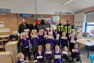 Children’s artwork on display at North Wales railway station