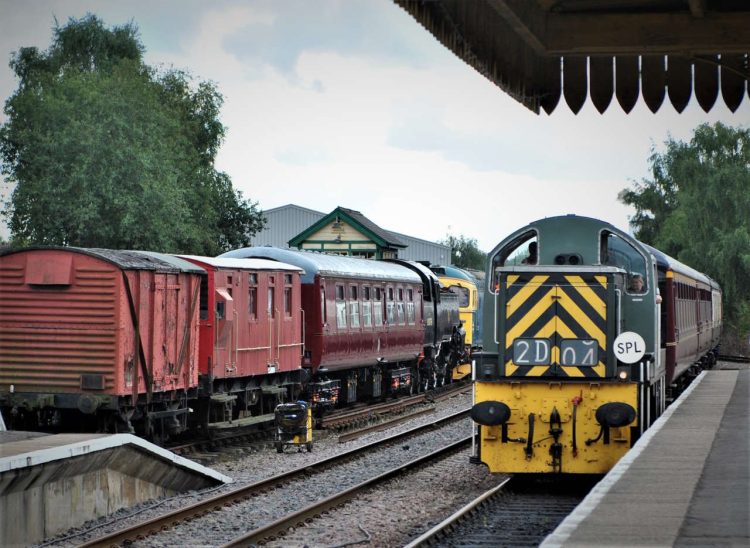 Class 14 arrives at Dereham Station