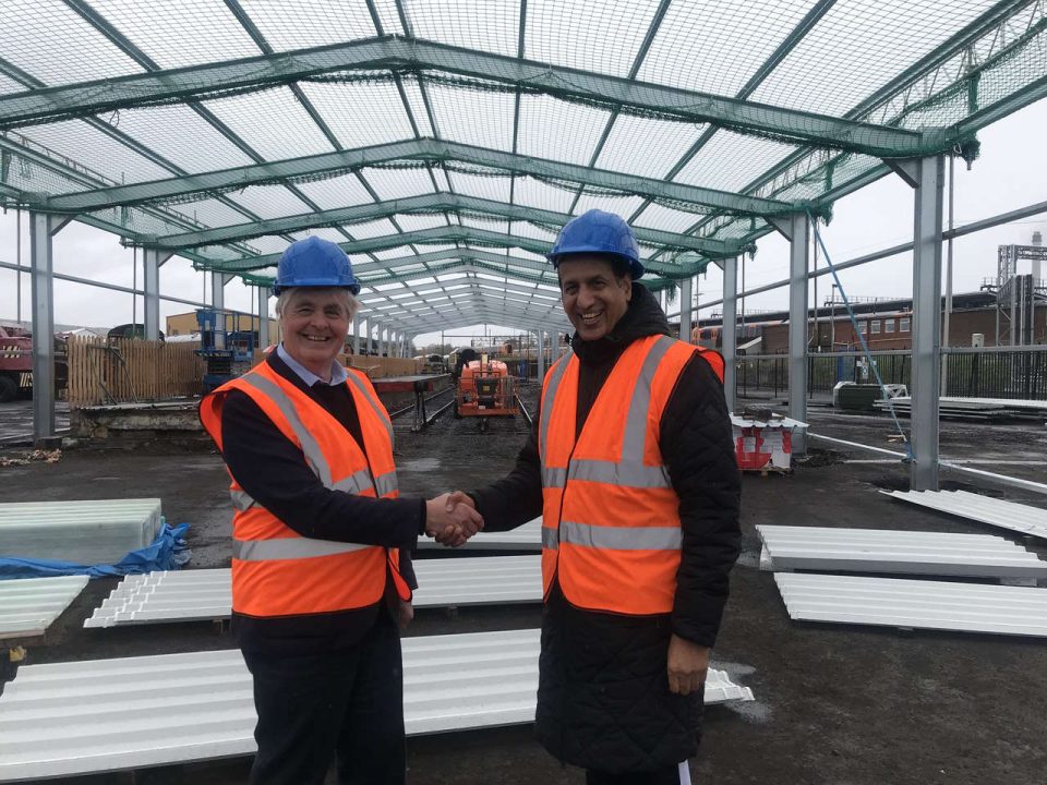 ERDF Handshake 11.4.23 Michael Whitehouse with Councillor Zafar Iqbal Tyseley, Hay Mills Ward