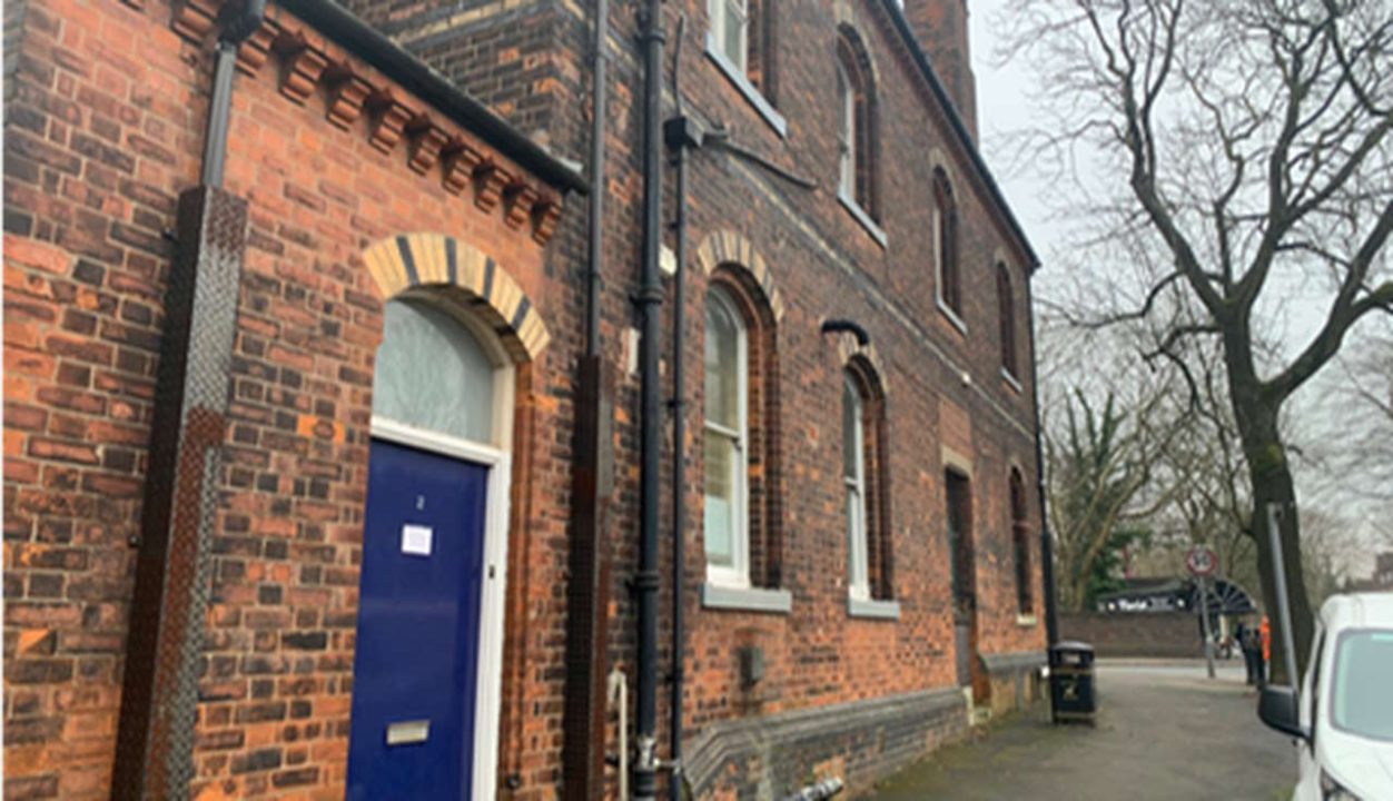 Heaton Chapel station, which is set to have a community hub in Spring 2023