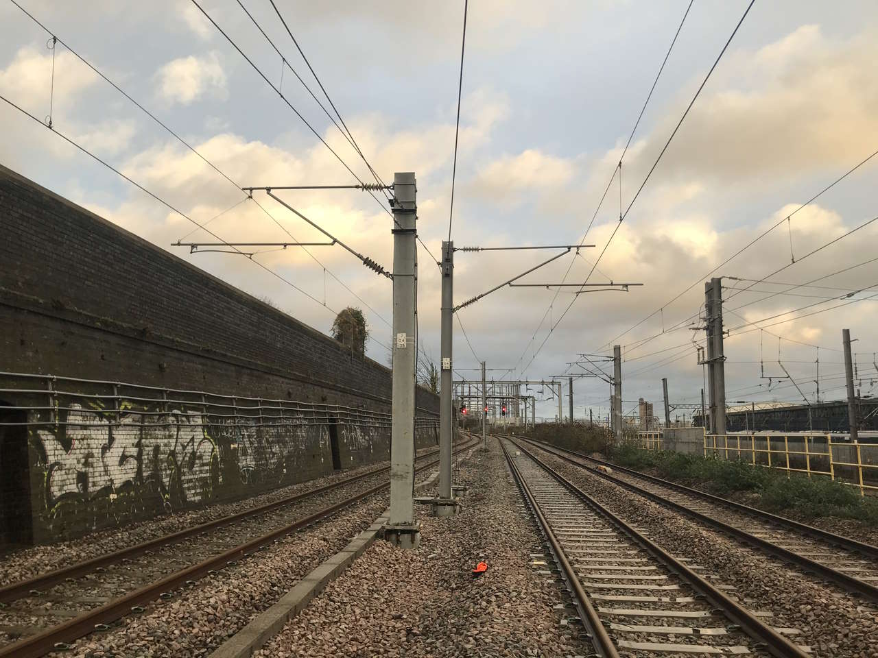 Track outside Paddington Station, near Kensal Green, London