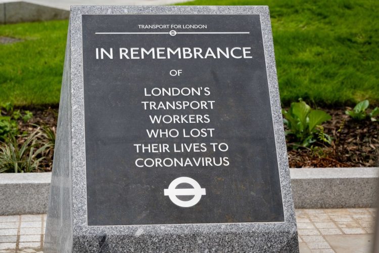 New permanent memorial in honour of London transport workers who tragically died of coronavirus 