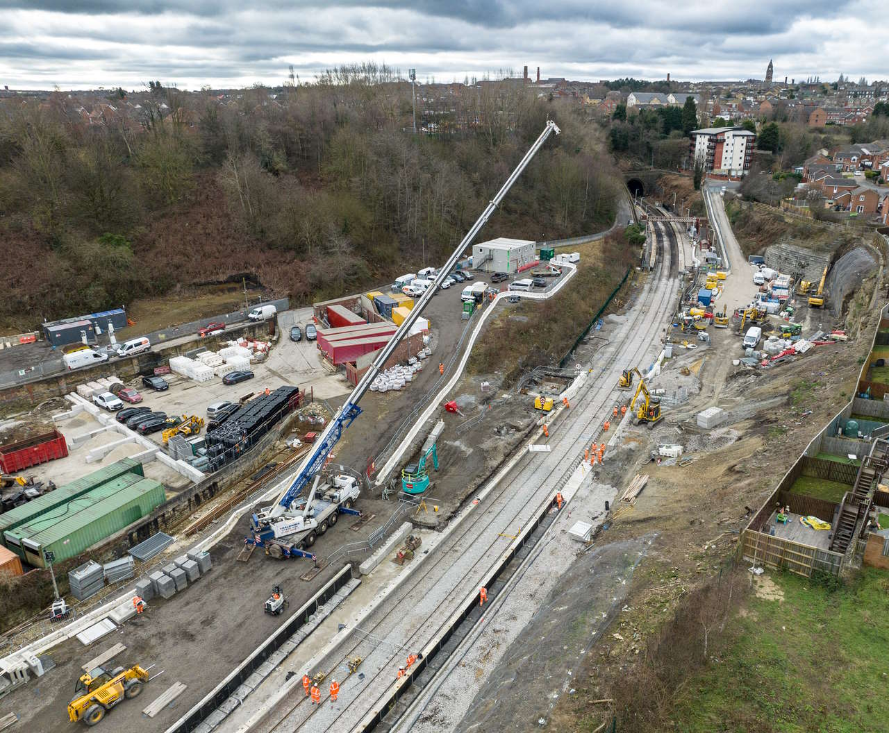 Morley station work site