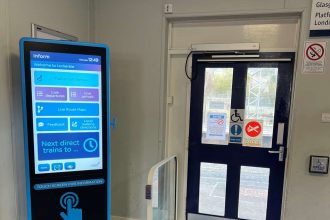 Lockerbie railway station benefits from digital information screen