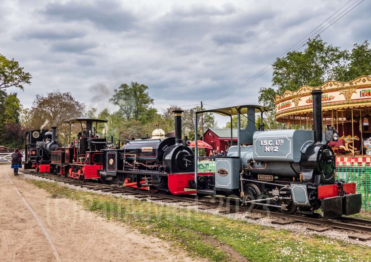 Roger, Gwynedd, Fernilee and Ogwen lining up at Bressingham Steam & Gardens