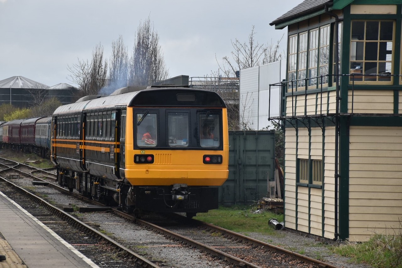 The dry ice technology being demonstrated at Wensleydale Railway