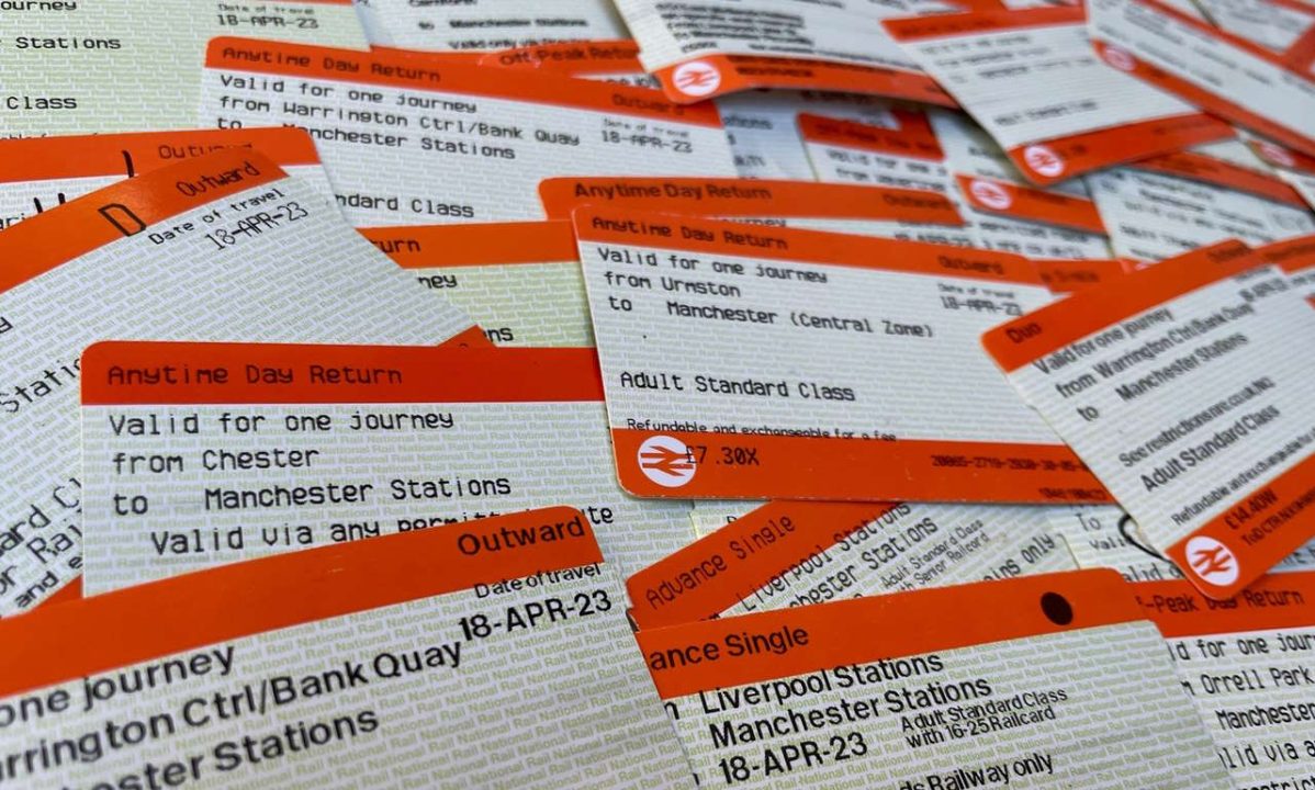 Orange magstripe railway tickets