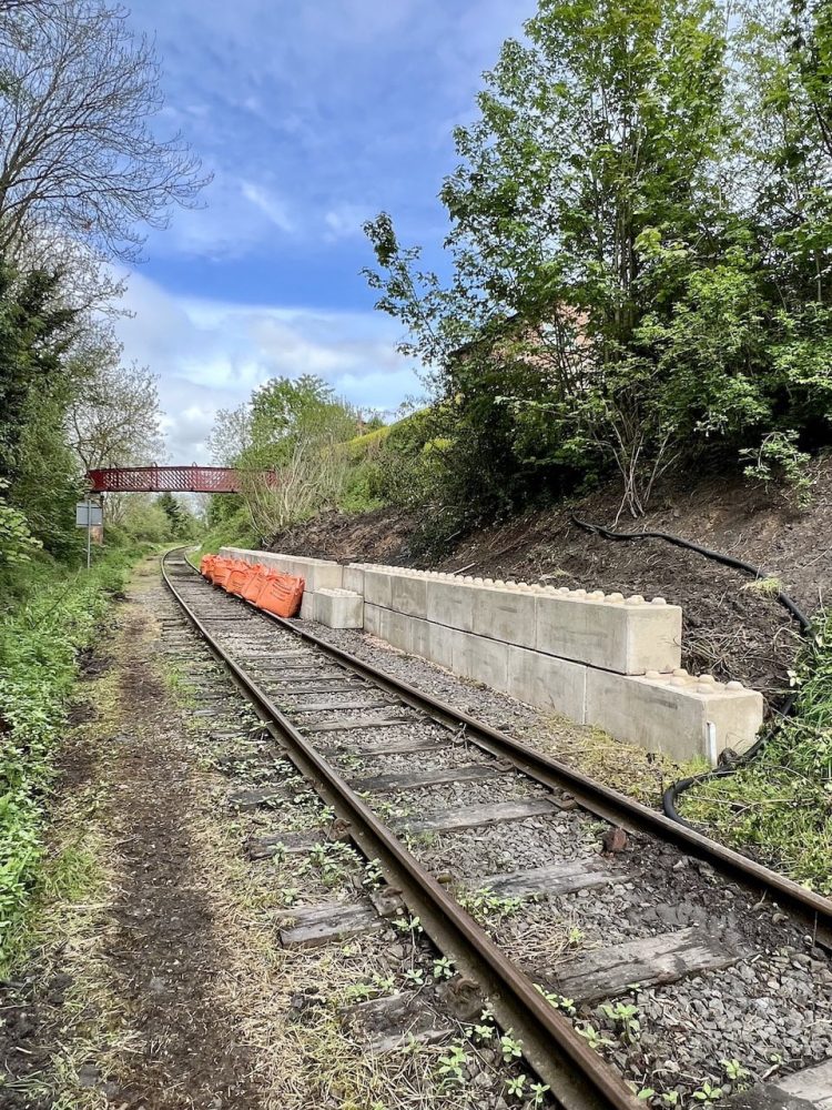 Ecclesbourne Valley Railwway Landslip repair // Credit: EVR