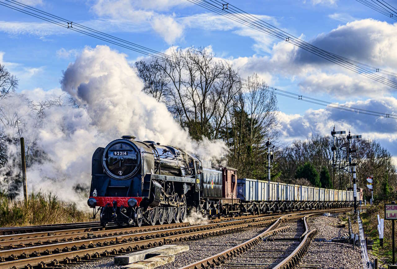 92214 Swithland Sidings with mineral train