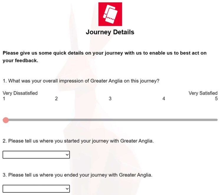 Greater Anglia survey