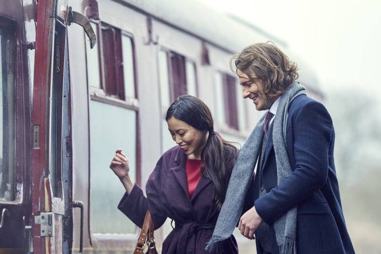 Couple boarding train // The Steam Dreams Rail Co