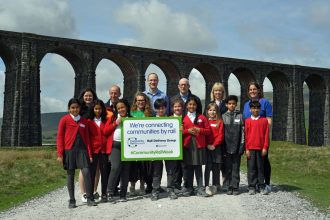 Bradford school children pay educational visit to Ribblehead Viaduct