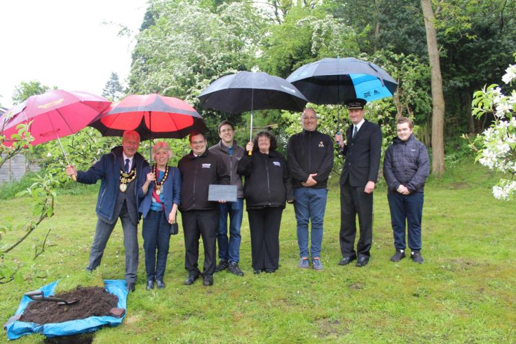 The Mayor and Mayoress join SVR volunteers and managing director Jonathan 'Gus' Dunster for the ceremony. credit Andy Wassall