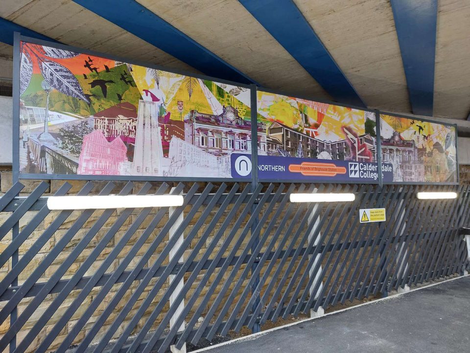 Artwork at Brighouse station