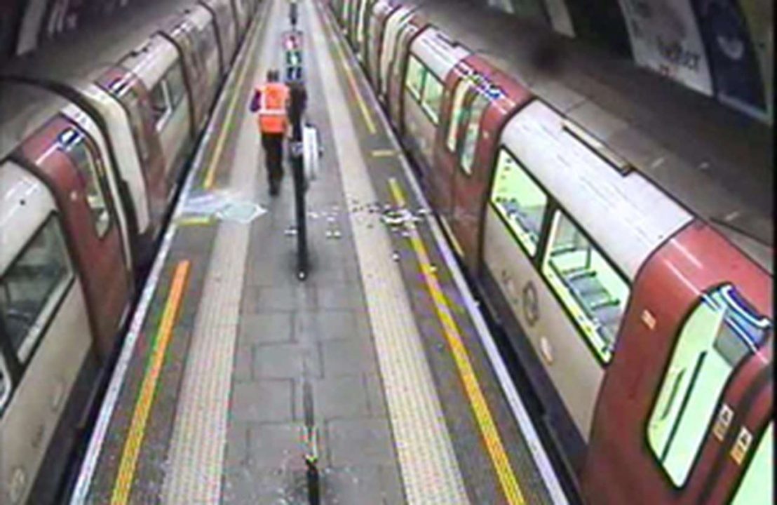 CCTV from Clapham Common station following passenger evacuation