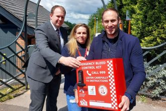 Charity and union donate lifesaving kit to Dudley’s Coseley station