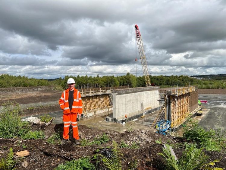 Eoghainn on site at Ravenscraig