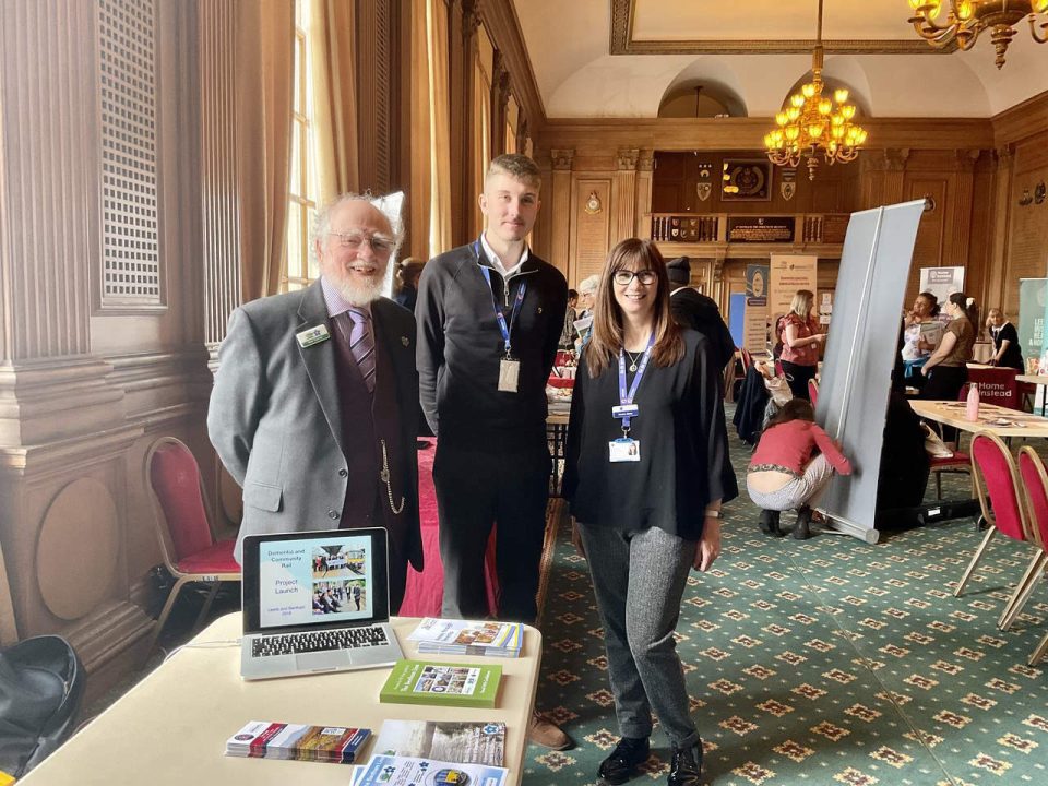 Maxine Myers and Elliott Bateson of Northern Trains with Rod Tickner of the CRP