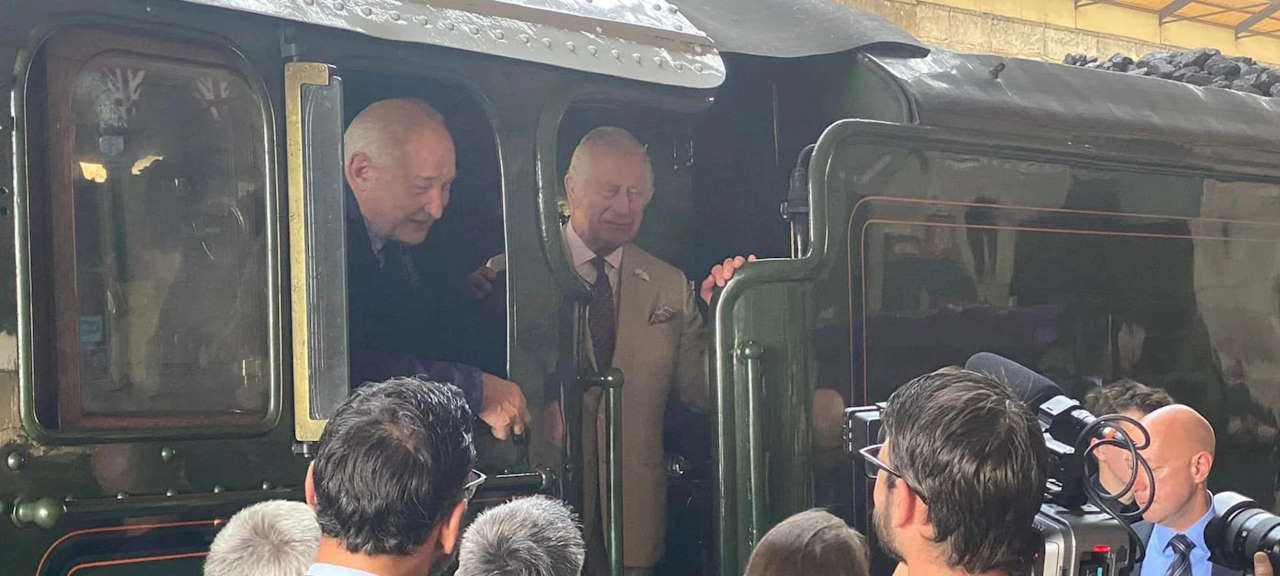 King Charles III on Flying Scotsman