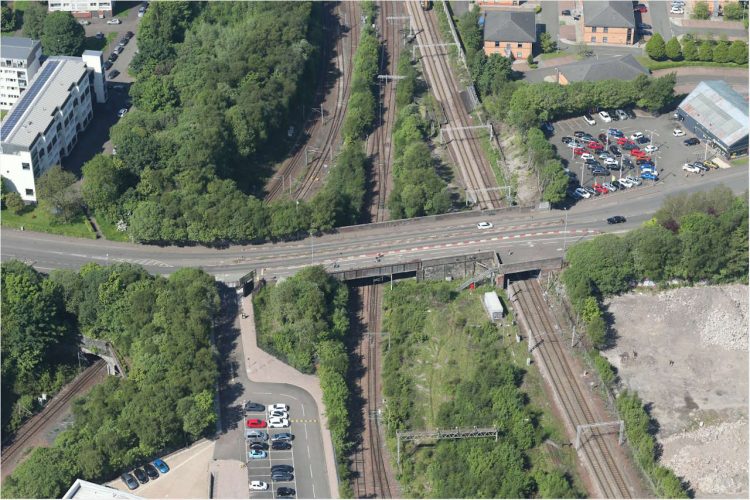 Shields Road aerial view