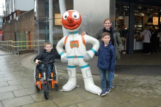 Young wheelchair users promote London step-free art trail