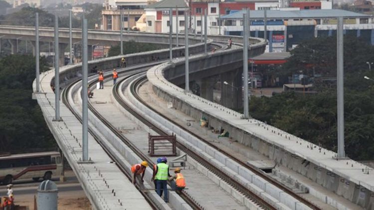 Alstom constructing a metro system in Chennai in India