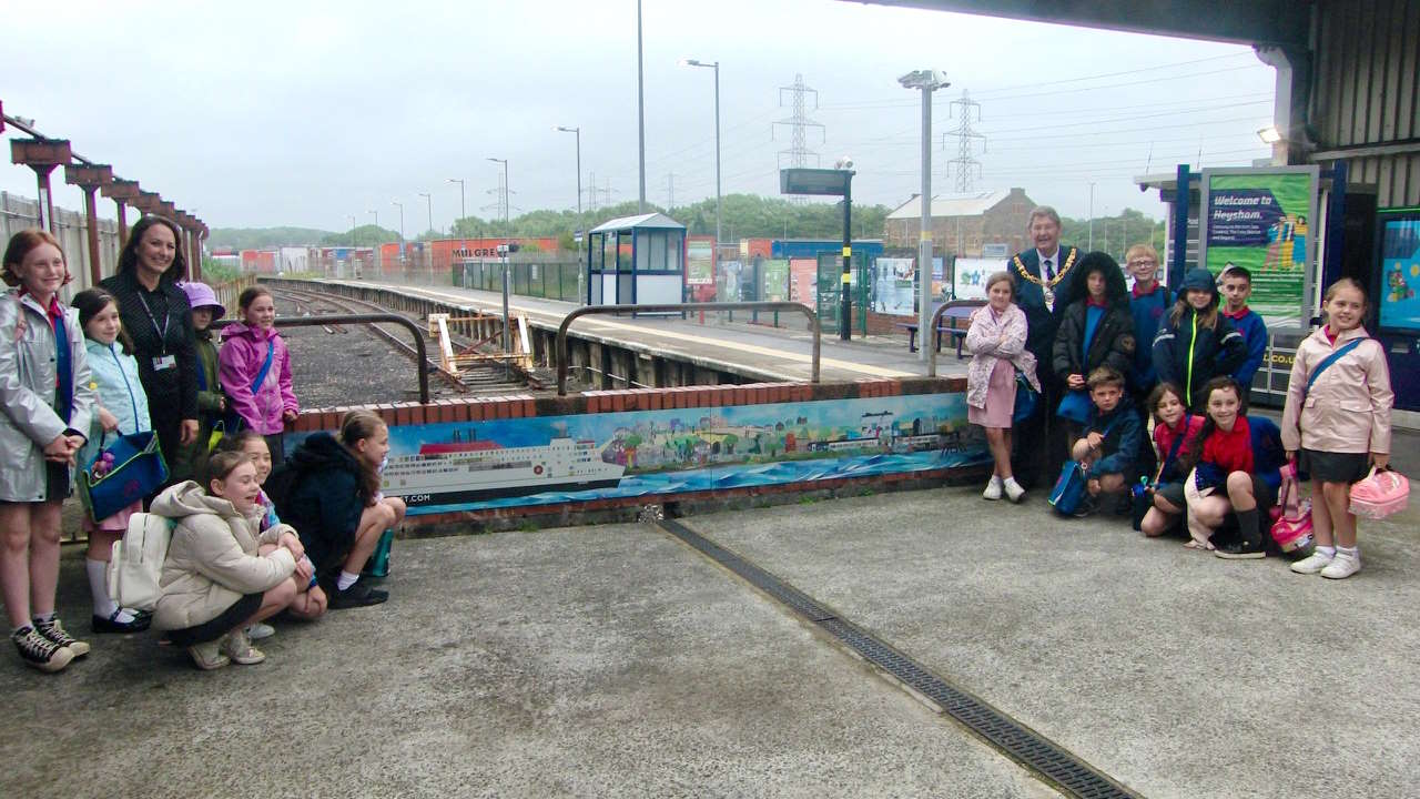 Artwork showing new Isle of Man ferry unveiled at Heysham