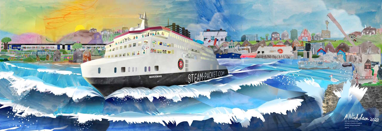 Artwork showing new Isle of Man ferry unveiled at Heysham