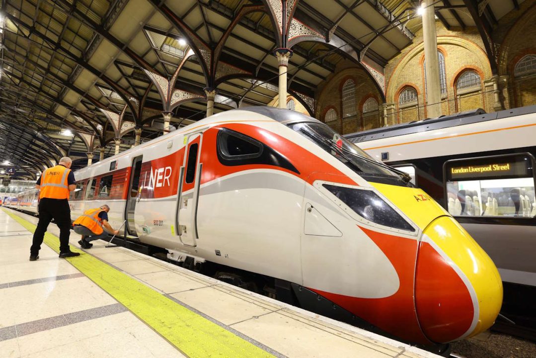 London Liverpool Street LNER verification train