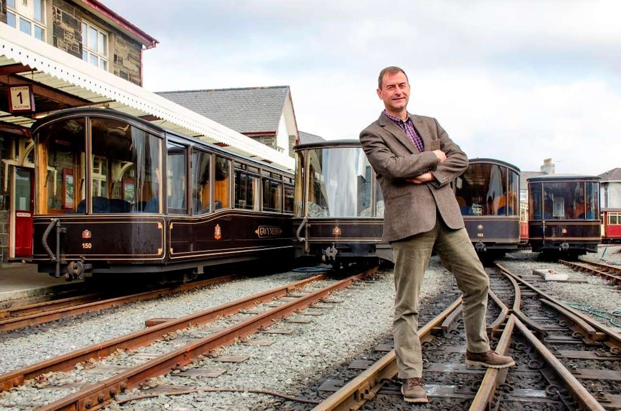 Paul Lewin on Porthmadog Station