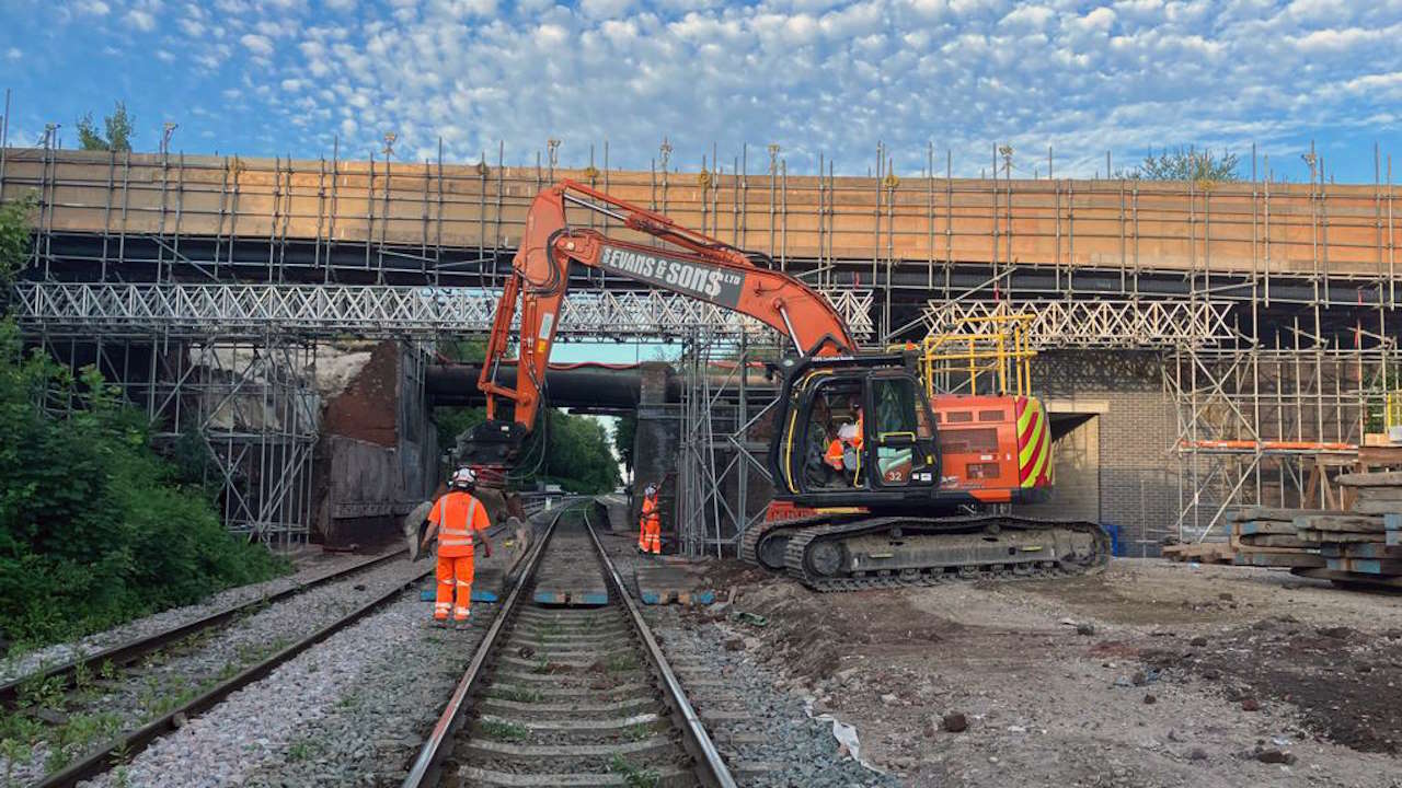 Work taking place at Ladies Lane bridge